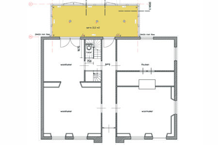 035 serre aan Herenhuis Egmond - plattegrond